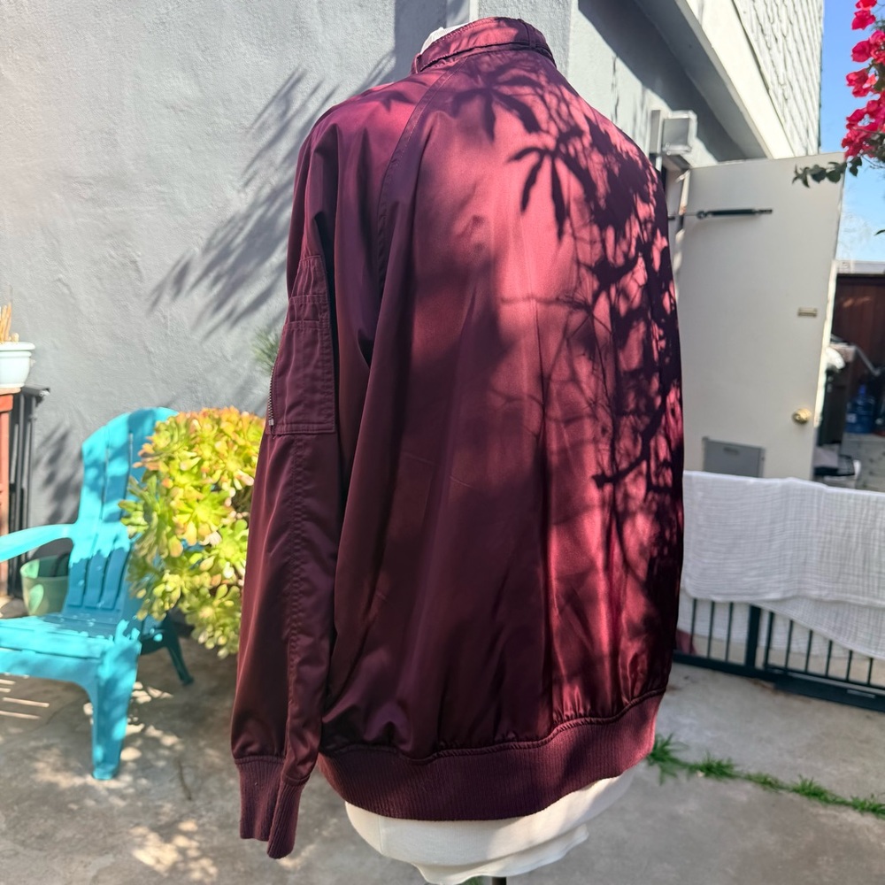 Members Only Burgundy Bomber Jacket - Picture 10 of 16